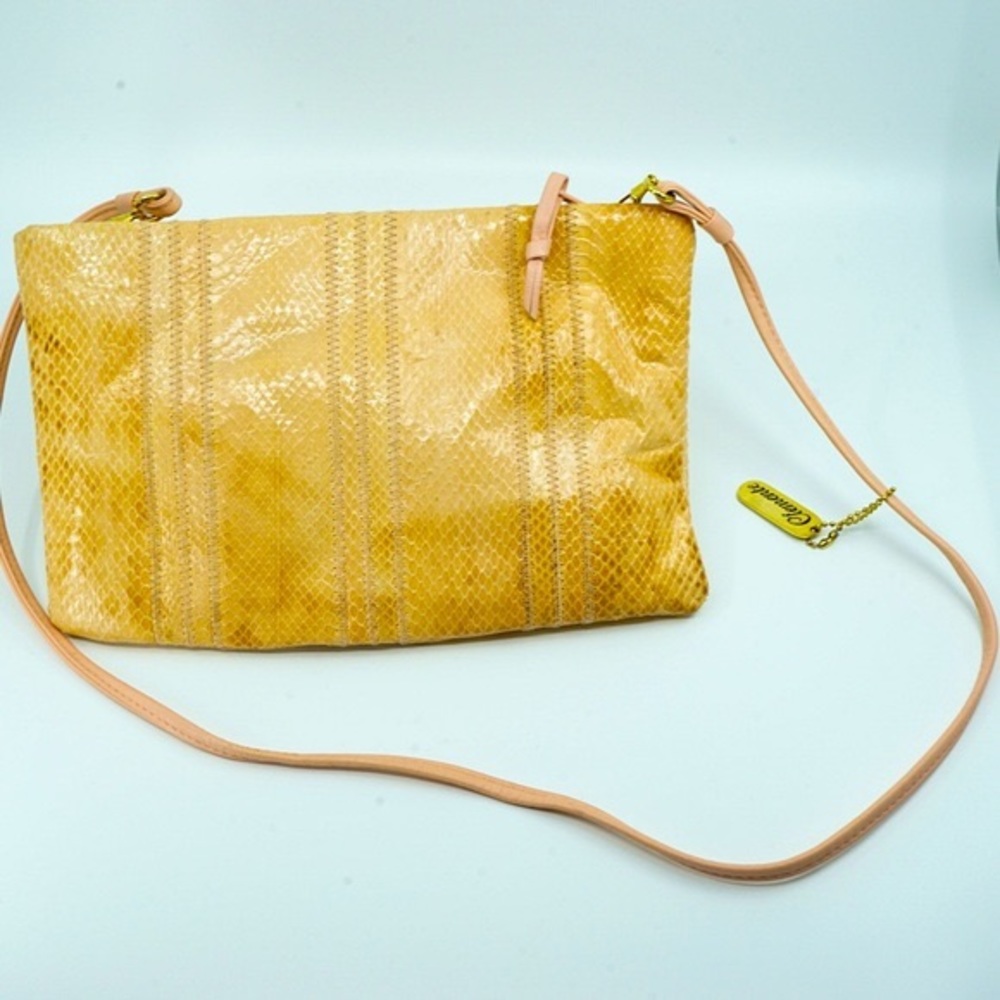 1970s CLEMENTE Vintage Snakeskin Shoulder Bag